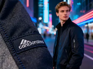 Elegancka kobieta w modnej stylizacji z torebką Liu Jo na tle luksusowego butiku w europejskim mieście.